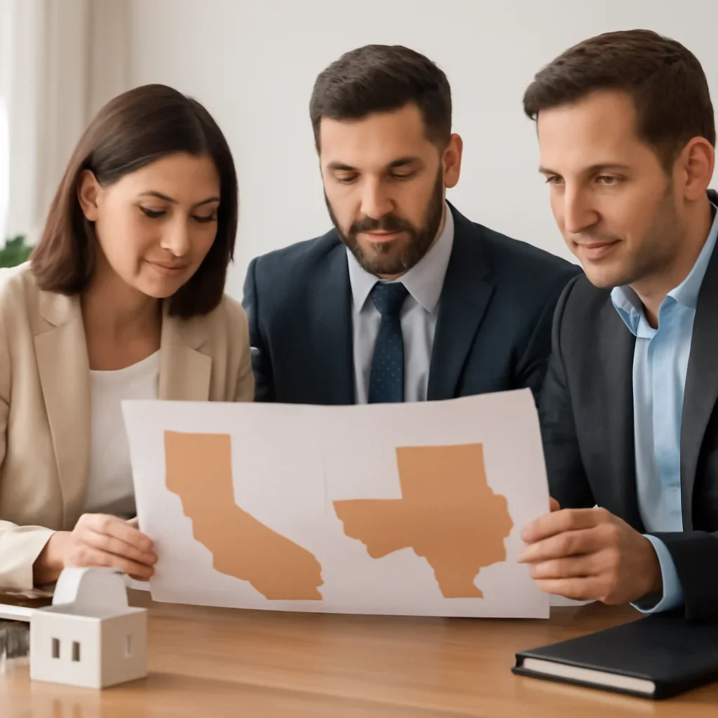 Homebuyer and investor planning financing across California Texas and Arizona